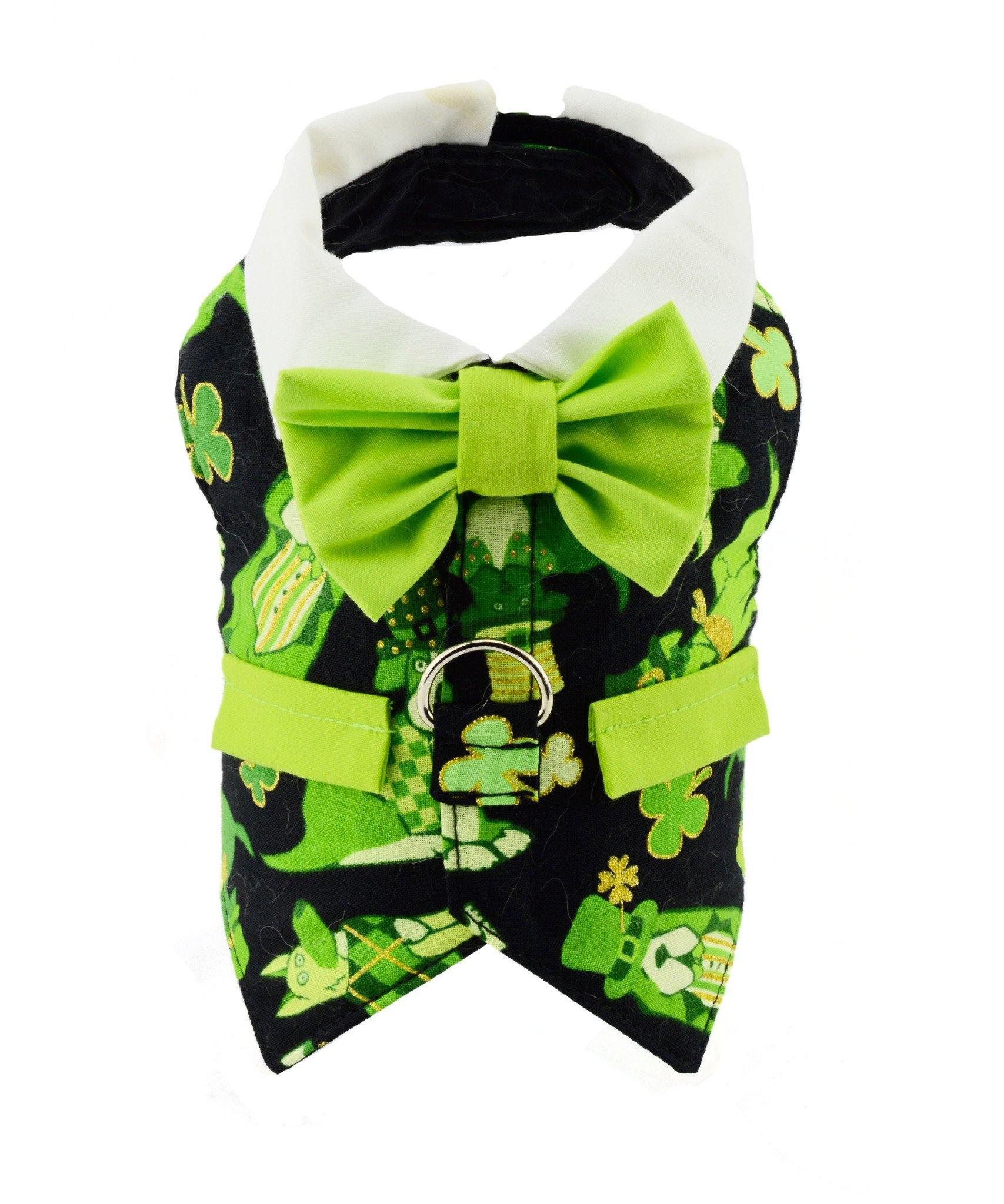 St. Patrick s Day Dog Vest With Built In Harness 1 Small Left