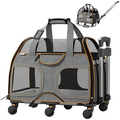 KATZIELA® Luxury Rider Pet Carrier with Removable Wheels